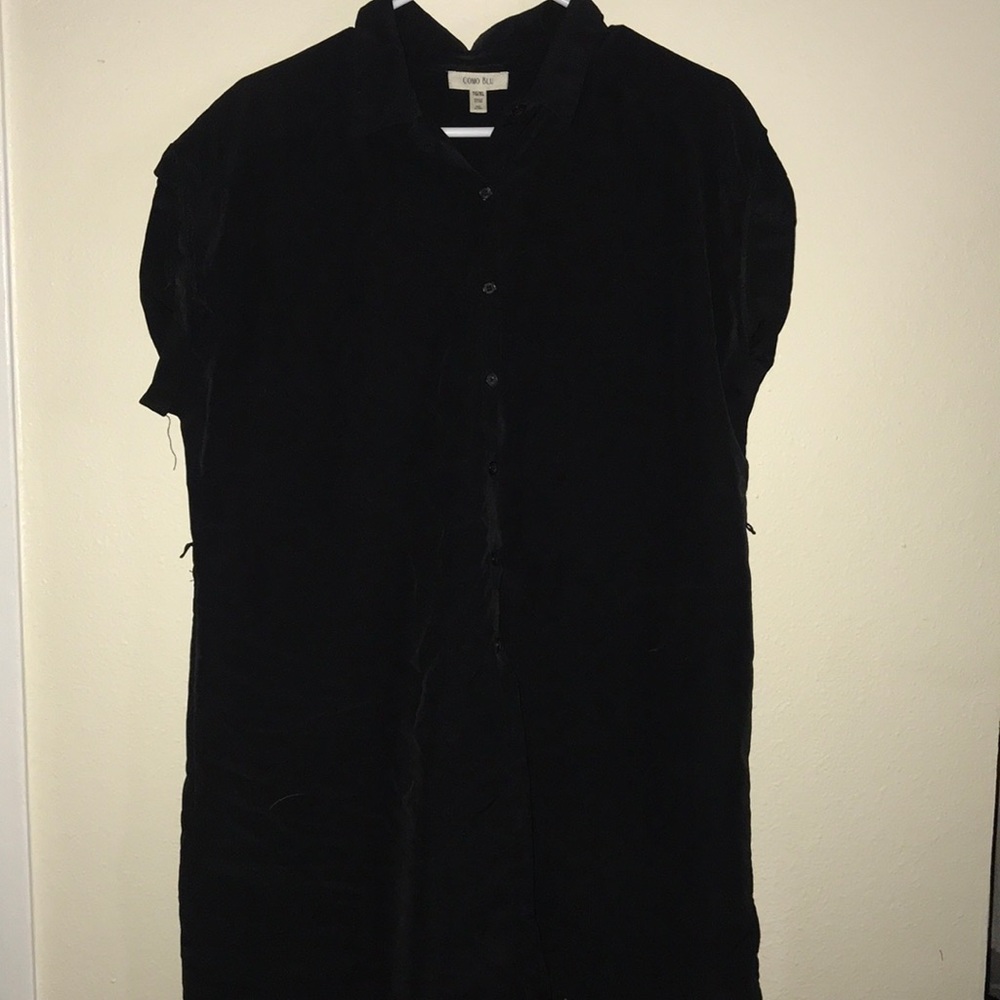 Button up black dress